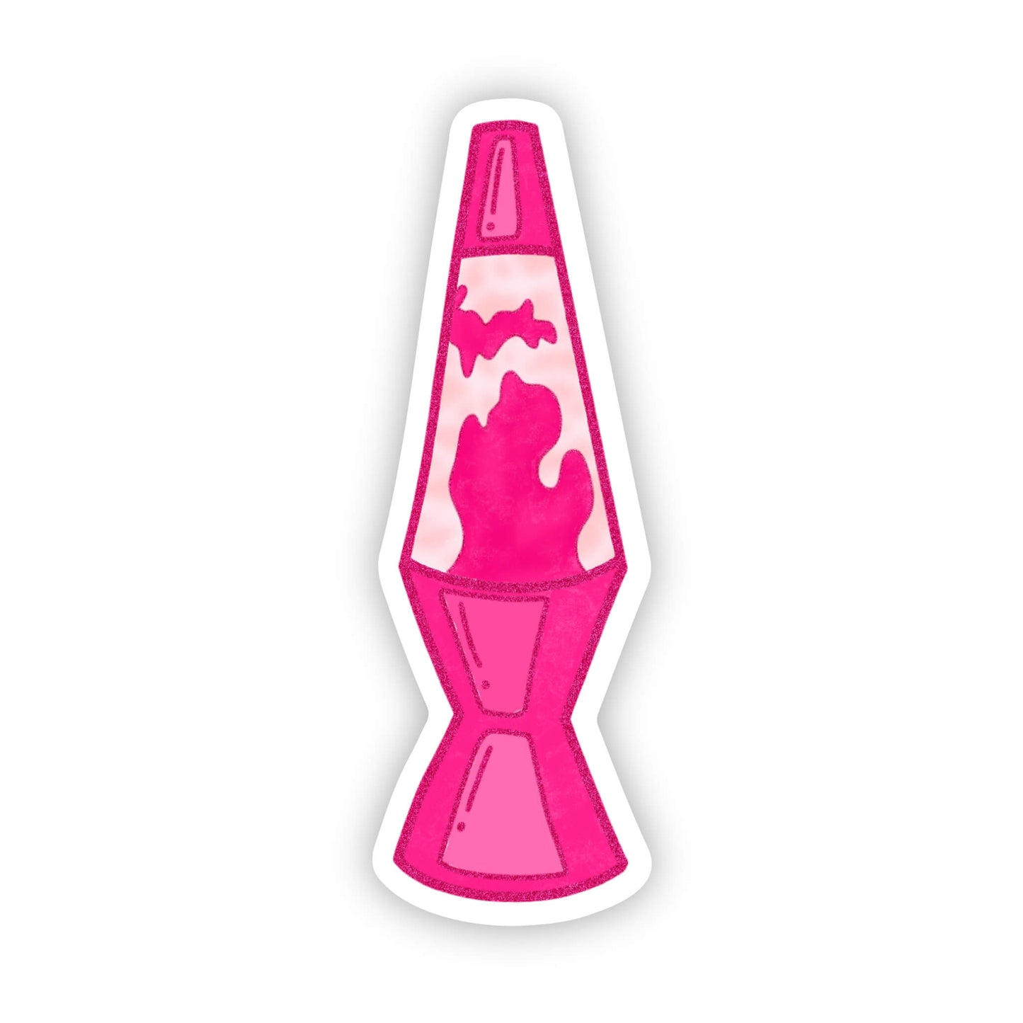 Pink lava lamp sticker on a white background