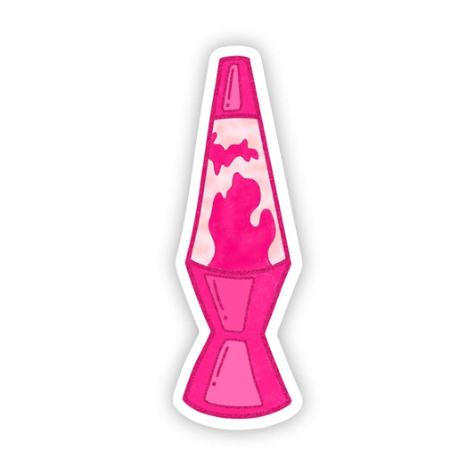 Pink lava lamp sticker on a white background